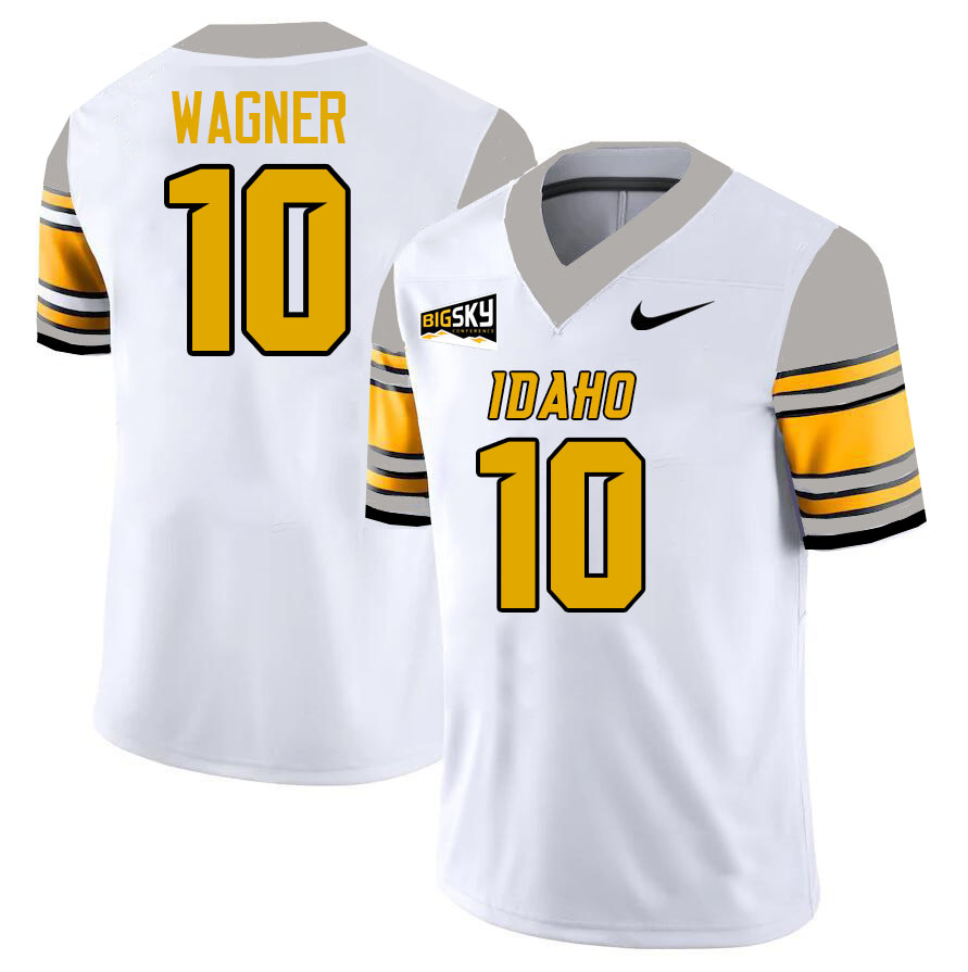 Idaho Vandals #10 Jack Wagner College Football Jerseys,Uniforms Stitched-White